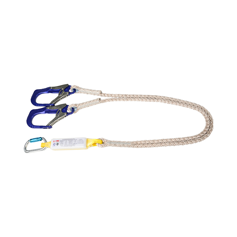 Dây buộc an toàn E chống rơi KA-L17 có dây nylon, 2 móc hợp kim nhôm và 1 móc carabiner hợp kim nhôm