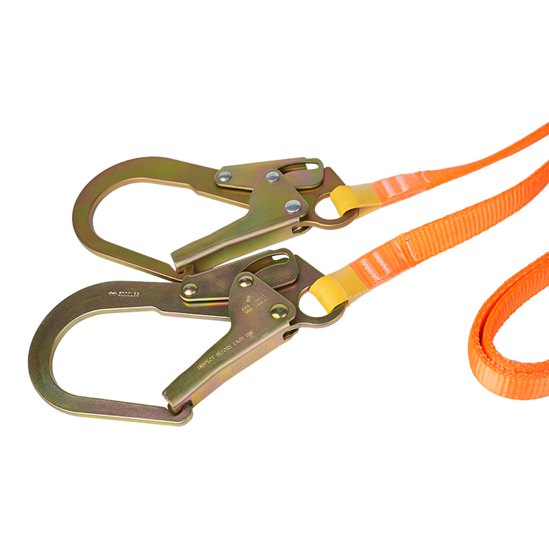 L19 Dây buộc đôi an toàn chống rơi có dây đai dày và móc ANSI