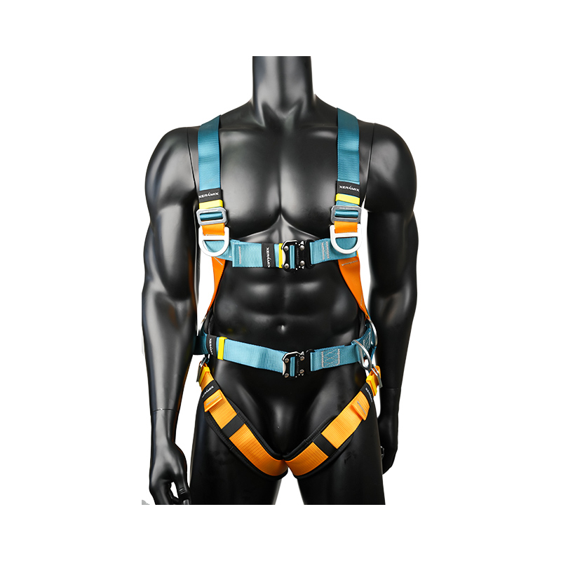 KA02 6 vòng D, 2 khóa tháo nhanh, dây đai an toàn toàn thân trên mái nhà có đệm thắt lưng lớn